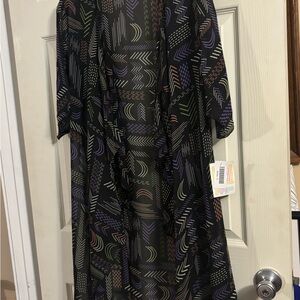 LuLaRoe Geometric Black Sheer Dress